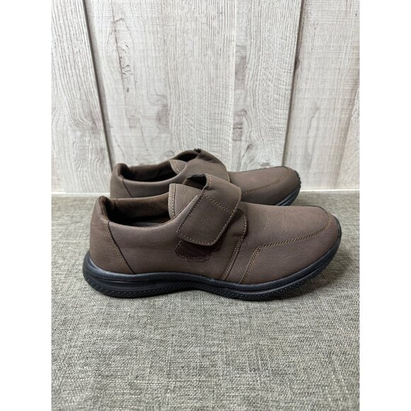 Gold Toe Mens Brown Hook Loop Strap Casual Shoes Size 12D - Picture 2 of 8